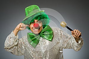 The funny person in saint patrick holiday concept