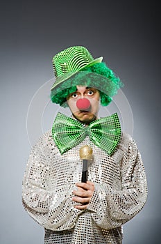 The funny person in saint patrick holiday concept