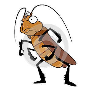 Funny pet cockroach icon cartoon vector. Guest vermin