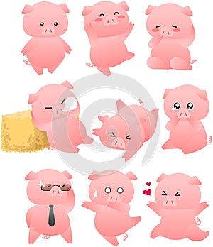 Funny Pig cartoon collection