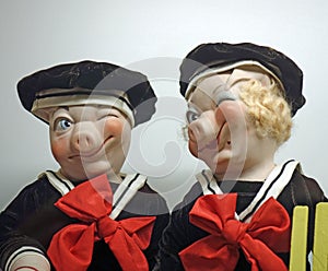 Funny pig dolls - boy and girl