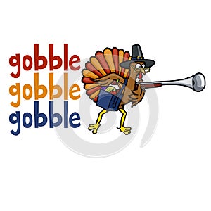 funny pilgrim thanksgiving turkey gobble photo