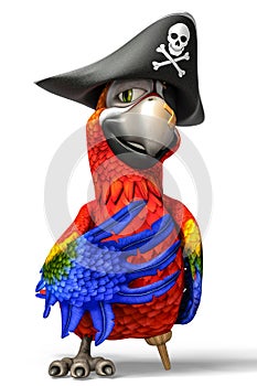 Pirate parrot cartoon