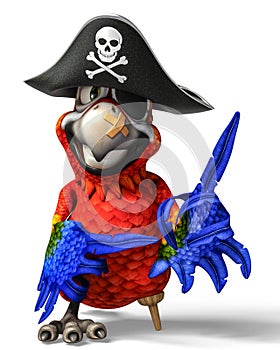 Pirate parrot cartoon