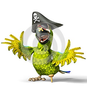 Pirate parrot cartoon