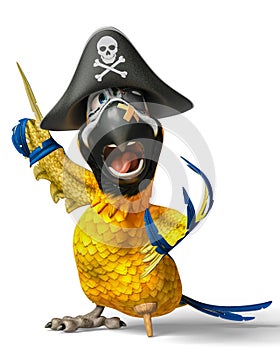 Pirate parrot cartoon