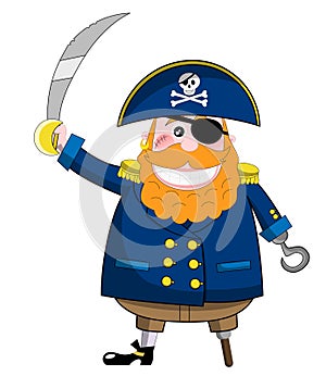 Funny Pirate with Sword