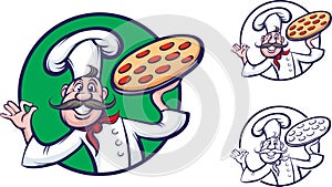 Funny pizza chef