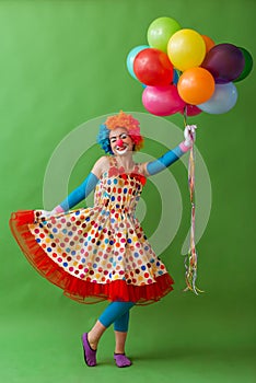 Funny playful clown