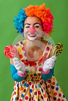 Funny playful clown