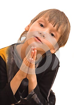 Funny prayer boy