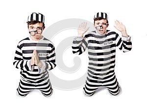 The funny prison inmate in concept