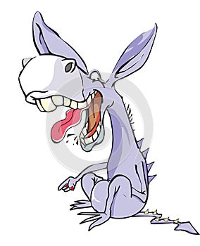 Funny Purple Donkey, illustration