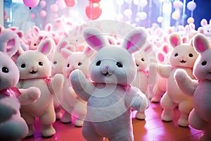 funny rabbit party, AI generated