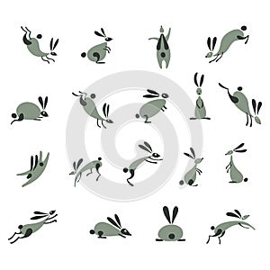 Funny Rabbits collection for your design