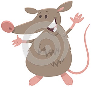 Funny rat rodent animal character