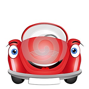 Funny red car