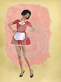 Funny Retro Housewife, Wife Background