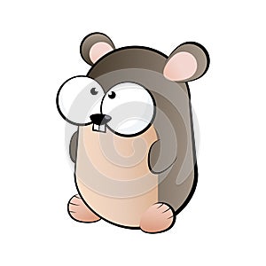 Funny rodent illustration