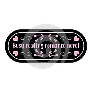 Funny romance book quotes. Romantic, book lover phrases. Isolated hand drawn