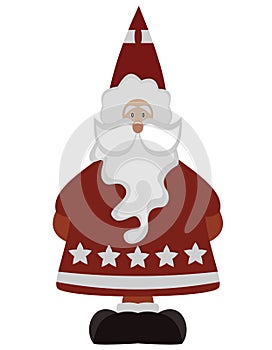 Funny Santa Claus character For Christmas cards, banners, labels and labels