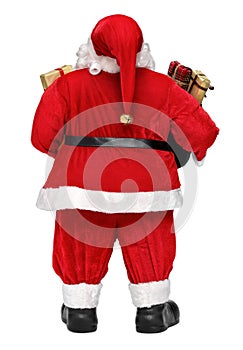 Funny Santa Claus doll with presents back view