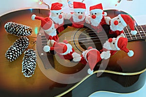 Funny santa claus toys with guitar