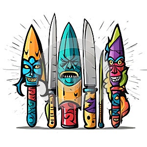 Funny and scary knives