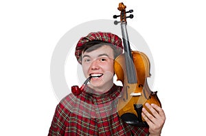 Funny scotsman with violin