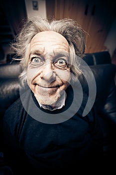 Funny Senior Man Making Faces