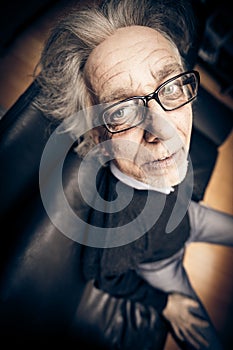 Funny Senior Man Making Faces