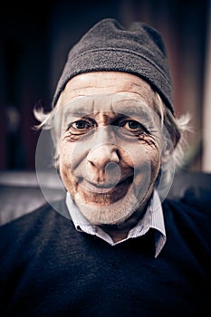 Funny Senior Man Making Faces
