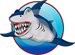 Funny shark cartoon