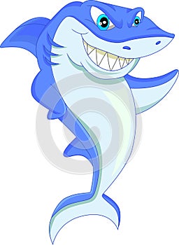 Funny shark cartoon