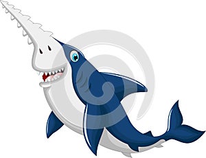 Funny shark saws swimming photo