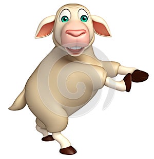 funny Sheep cartoon character