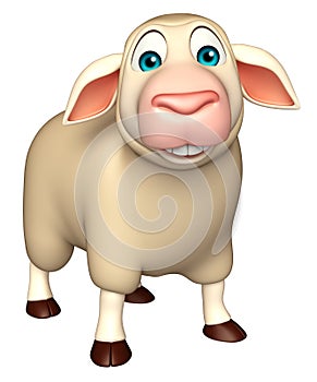 funny Sheep cartoon character