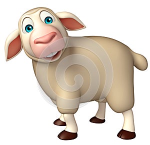 funny Sheep cartoon character