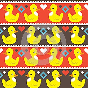 Funny simple ducks pattern .