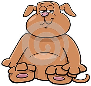 funny sitting cartoon dog comic animal character