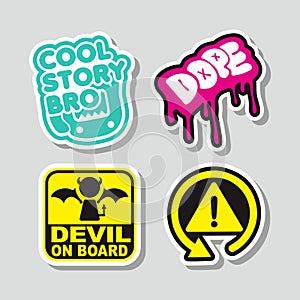 Funny slogan designs for tshirt and stickers,and decals. vectors