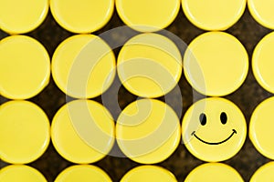 Funny smiley face background. Positive mood