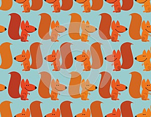 Funny squirrel background. Cute redhead small animal. Rodent fro