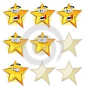 Funny Stars Icons For Ui Game Score