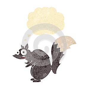 funny startled squirrel cartoon with thought bubble