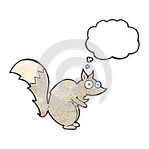 funny startled squirrel cartoon with thought bubble