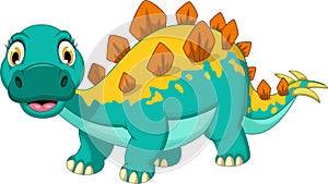 Funny stegosaurus cartoon posing