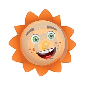 Funny sun face