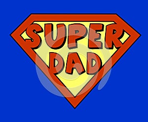 Funny super dad shield