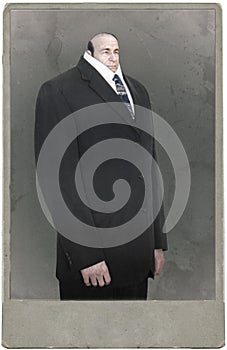 Funny Surreal Business Man Portrait, Photography